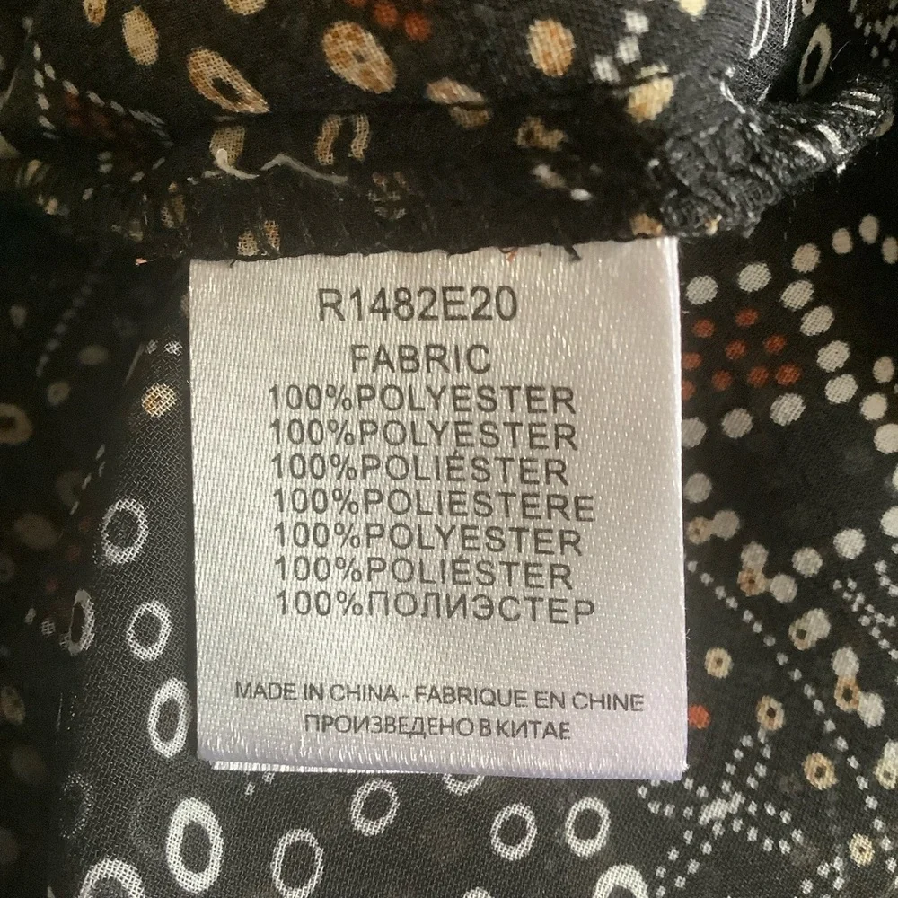 MOLLY BRACKEN WOMENS PAISLEY PRINT RUFFLE BLOUSE/ Size Small - Picture 8 of 8